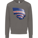 Curled Cape Verde Flag Verdean Day Football Mens Sweatshirt Jumper Charcoal