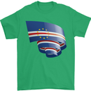 Curled Cape Verde Flag Verdean Day Football Mens T-Shirt 100% Cotton Irish Green