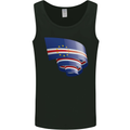 Curled Cape Verde Flag Verdean Day Football Mens Vest Tank Top Black