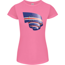 Curled Cape Verde Flag Verdean Day Football Womens Petite Cut T-Shirt Azalea
