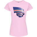 Curled Cape Verde Flag Verdean Day Football Womens Petite Cut T-Shirt Light Pink