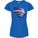 Curled Cape Verde Flag Verdean Day Football Womens Petite Cut T-Shirt Royal Blue