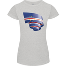 Curled Cape Verde Flag Verdean Day Football Womens Petite Cut T-Shirt Sports Grey