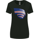Curled Cape Verde Flag Verdean Day Football Womens Wider Cut T-Shirt Black