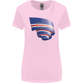 Curled Cape Verde Flag Verdean Day Football Womens Wider Cut T-Shirt Light Pink