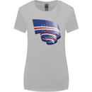 Curled Cape Verde Flag Verdean Day Football Womens Wider Cut T-Shirt Sports Grey