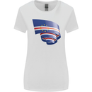 Curled Cape Verde Flag Verdean Day Football Womens Wider Cut T-Shirt White