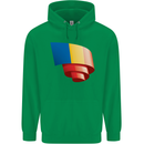 Curled Chad Flag Chadian Day Football Childrens Kids Hoodie Irish Green