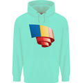 Curled Chad Flag Chadian Day Football Childrens Kids Hoodie Peppermint