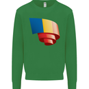Curled Chad Flag Chadian Day Football Kids Sweatshirt Jumper Irish Green