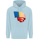 Curled Chad Flag Chadian Day Football Mens 80% Cotton Hoodie Light Blue
