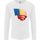 Curled Chad Flag Chadian Day Football Mens Long Sleeve T-Shirt White