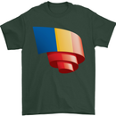 Curled Chad Flag Chadian Day Football Mens T-Shirt 100% Cotton Forest Green