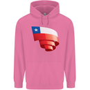 Curled Chile Flag Chilean Day Football Childrens Kids Hoodie Azalea