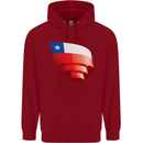 Curled Chile Flag Chilean Day Football Childrens Kids Hoodie Red