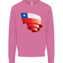 Curled Chile Flag Chilean Day Football Mens Sweatshirt Jumper Azalea