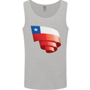 Curled Chile Flag Chilean Day Football Mens Vest Tank Top Sports Grey