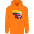 Curled Columbia Flag Columbian Day Football Childrens Kids Hoodie Orange