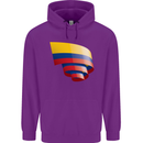 Curled Columbia Flag Columbian Day Football Childrens Kids Hoodie Purple
