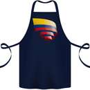 Curled Columbia Flag Columbian Day Football Cotton Apron 100% Organic Navy Blue
