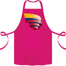 Curled Columbia Flag Columbian Day Football Cotton Apron 100% Organic Pink