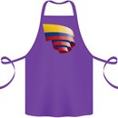 Curled Columbia Flag Columbian Day Football Cotton Apron 100% Organic Purple