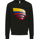 Curled Columbia Flag Columbian Day Football Kids Sweatshirt Jumper Black