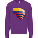 Curled Columbia Flag Columbian Day Football Kids Sweatshirt Jumper Purple