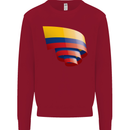 Curled Columbia Flag Columbian Day Football Kids Sweatshirt Jumper Red