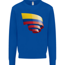 Curled Columbia Flag Columbian Day Football Kids Sweatshirt Jumper Royal Blue
