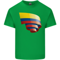 Curled Columbia Flag Columbian Day Football Kids T-Shirt Childrens Irish Green