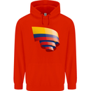 Curled Columbia Flag Columbian Day Football Mens 80% Cotton Hoodie Bright Red