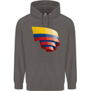 Curled Columbia Flag Columbian Day Football Mens 80% Cotton Hoodie Charcoal