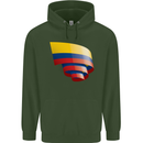Curled Columbia Flag Columbian Day Football Mens 80% Cotton Hoodie Forest Green