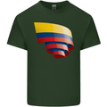 Curled Columbia Flag Columbian Day Football Mens Cotton T-Shirt Tee Top Forest Green