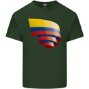 Curled Columbia Flag Columbian Day Football Mens Cotton T-Shirt Tee Top Forest Green