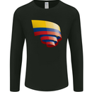 Curled Columbia Flag Columbian Day Football Mens Long Sleeve T-Shirt Black