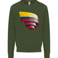 Curled Columbia Flag Columbian Day Football Mens Sweatshirt Jumper Forest Green