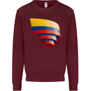 Curled Columbia Flag Columbian Day Football Mens Sweatshirt Jumper Maroon