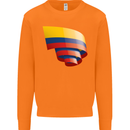 Curled Columbia Flag Columbian Day Football Mens Sweatshirt Jumper Orange