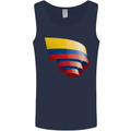 Curled Columbia Flag Columbian Day Football Mens Vest Tank Top Navy Blue