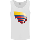 Curled Columbia Flag Columbian Day Football Mens Vest Tank Top White