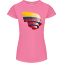 Curled Columbia Flag Columbian Day Football Womens Petite Cut T-Shirt Azalea