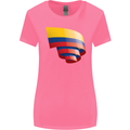 Curled Columbia Flag Columbian Day Football Womens Wider Cut T-Shirt Azalea