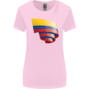 Curled Columbia Flag Columbian Day Football Womens Wider Cut T-Shirt Light Pink