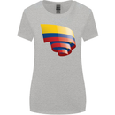 Curled Columbia Flag Columbian Day Football Womens Wider Cut T-Shirt Sports Grey