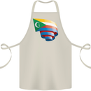 Curled Comoros Flag Comorian Day Football Cotton Apron 100% Organic Natural