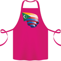 Curled Comoros Flag Comorian Day Football Cotton Apron 100% Organic Pink
