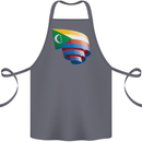 Curled Comoros Flag Comorian Day Football Cotton Apron 100% Organic Steel