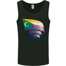 Curled Comoros Flag Comorian Day Football Mens Vest Tank Top Black